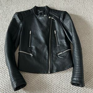 ZARA Basic “leather” black jacket. Great condition. Barely worn! Size small